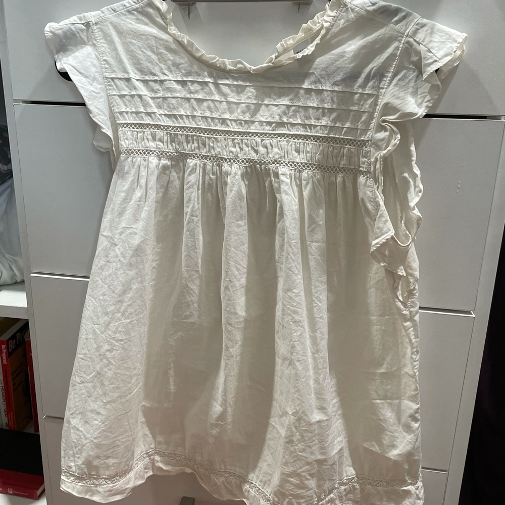 CREAM RUFFLE TOP